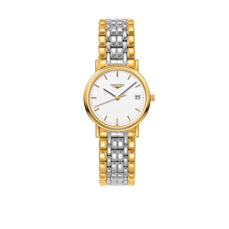 浪琴(Longines) 手表女表瑰丽系列石英精钢腕表L4.320.2.12.7 白盘间金