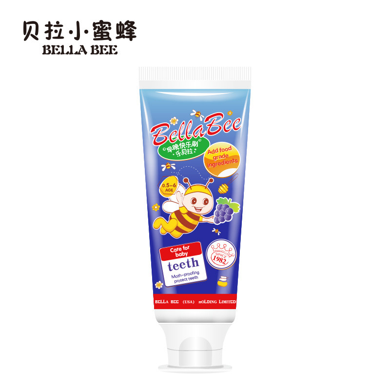 贝拉小蜜蜂(BELLABEE)婴幼儿特安防蛀牙育(葡萄味) 65g