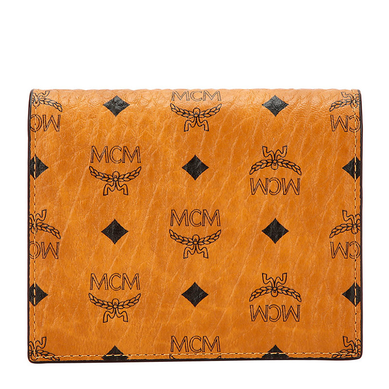 MCM 女士棕色人造革短款礼盒装钱包钱夹 MYS9SVI98CO001 棕色