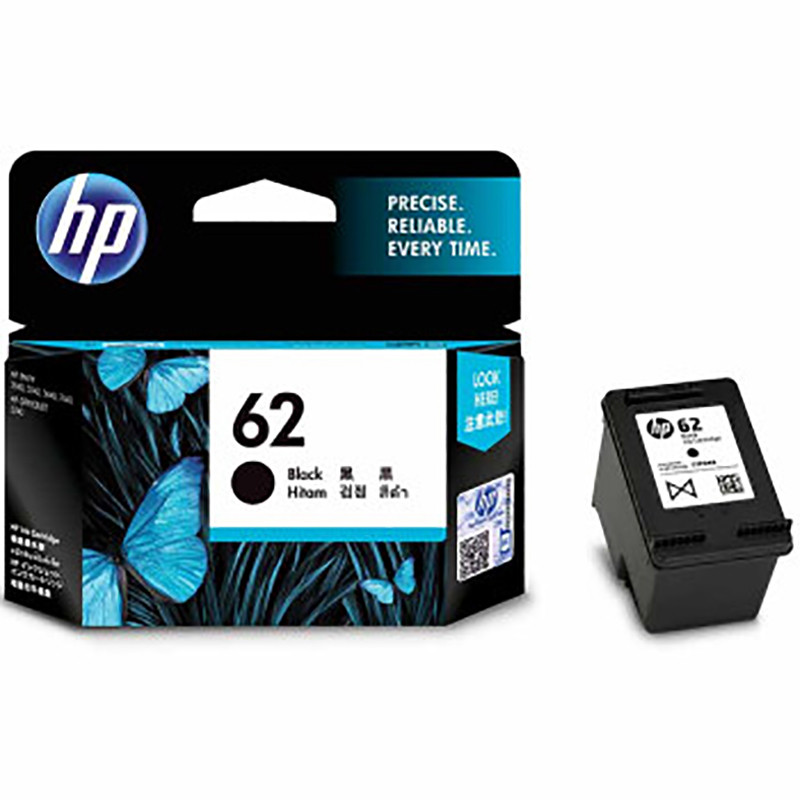 【精选】惠普（HP）C2P04AA 62号 原装黑色墨盒 (适用于HP OfficeJet 200 移动打印机) 2个
