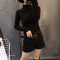 2019韩版新款半高领打底衫加绒长袖女装t恤洋气秋冬内搭修身上衣潮 杏色（磨毛款） 3XL