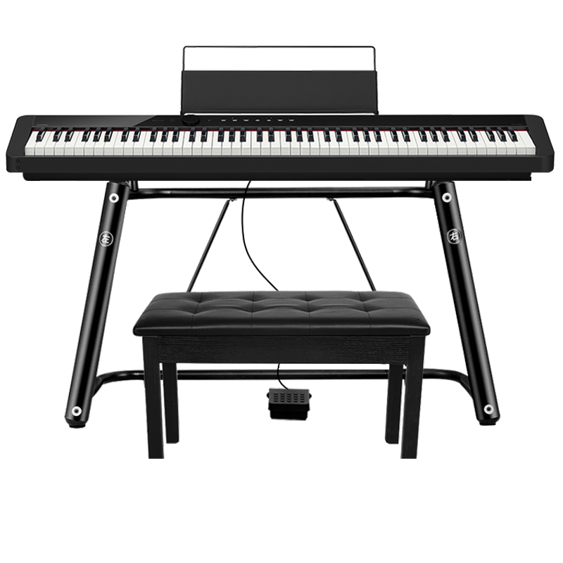 卡西欧（CASIO）PX-S1000 电钢琴 PX-S1000黑色+U琴架+单踏板+琴凳礼包