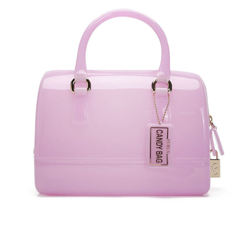 FURLA/芙拉 女包CANDY COOKIE小号波士顿手拎果冻包 BAS8 丁香紫
