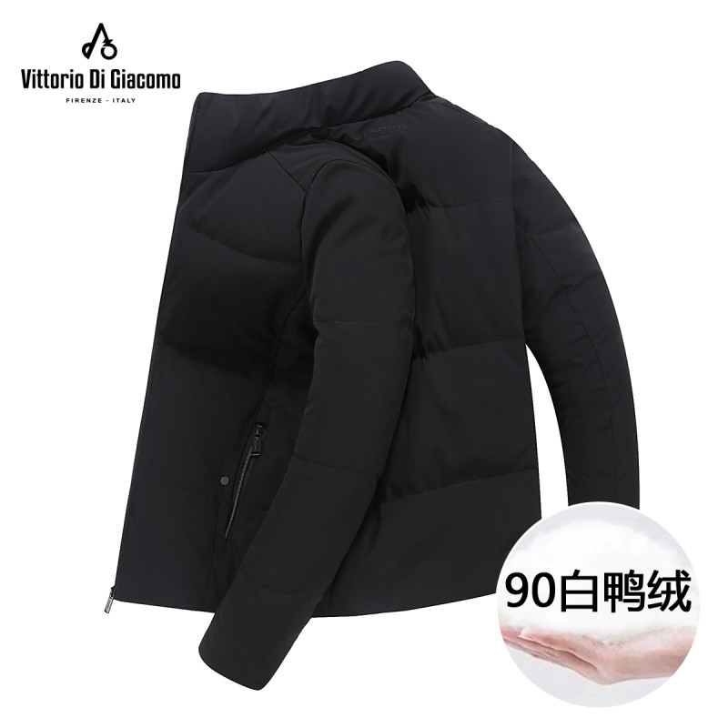 迪伽默 意大利VDG 90白鸭绒立领轻薄羽绒服 2色可选 XXXL 黑色