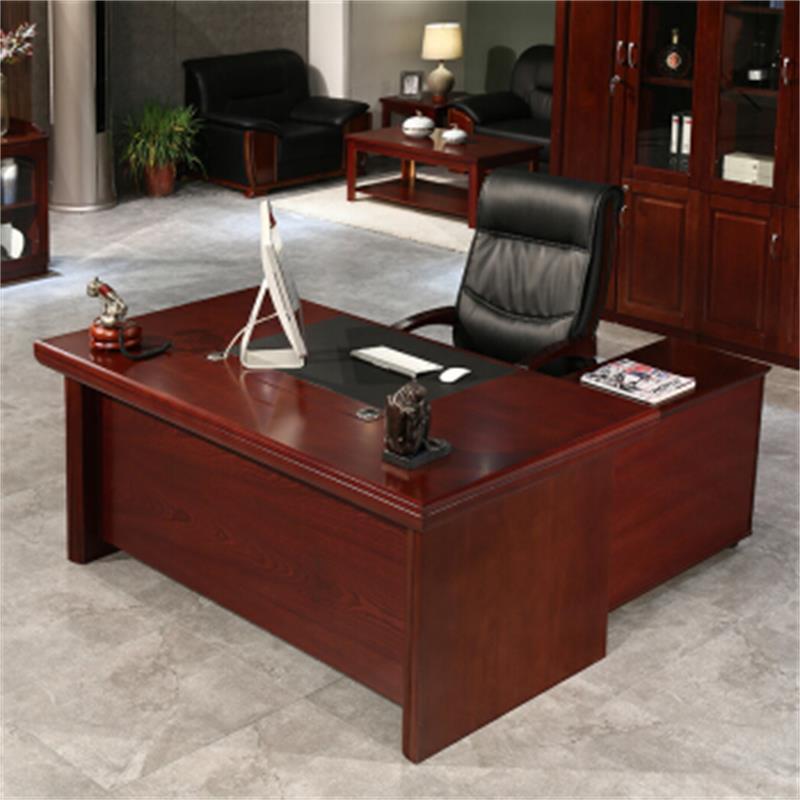 欧宝美办公家具老板桌大班台经理桌主管桌办公桌含侧柜Y1 1.8m老板桌