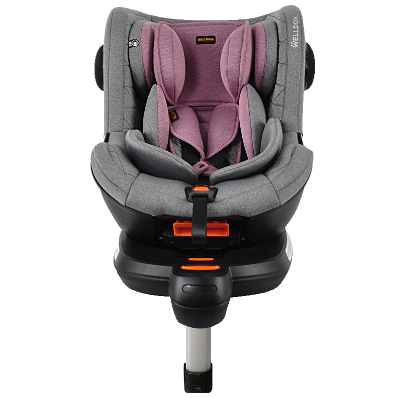 惠尔顿儿童安全座椅汽车用宝宝0-4-6-12岁儿童婴儿可坐可躺360度旋转星耀 公主粉