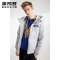 波司登男2019新款连帽短款保暖羽绒服防风休闲外套潮 175/92A 铝色8212