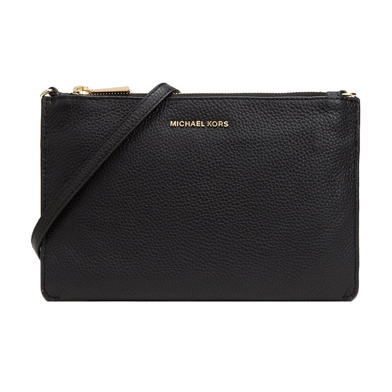 MICHAEL KORS 迈克 科尔斯 女款皮质单肩斜挎包 32S9GF5C4L BLACK-黑色