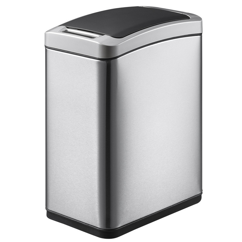 EKO 智能感应垃圾桶办公室客厅卫生间带盖垃圾桶 9229MT(砂钢) 8L