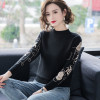鄂尔多斯市羊绒衫女士100%羊毛衫女秋冬装保暖针织打底衫宽松大码半高领套头百搭毛衣女装冬毛衣套头宽松大码显瘦羊绒打底衫 3XL适合140-160斤 350藏蓝