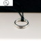 925银情侣项链一对韩版学生戒指吊坠男女简约文艺纪念可刻字 英文戒指女款红绳