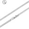 蛇骨链s925纯银项链男镀白金锁骨链银链子无吊坠颈链潮人男士细链 粗约1.2毫米长约50厘米