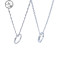 纯银情侣项链一对学生戒指吊坠男女简约锁骨链刻字网红异地恋 无字款女款一条内外均可刻字
