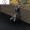 第2件不要钱/银色hiphop嘻哈日韩枫叶吊坠学生简约潮个性男女项链_1 龙四爪蓝珠