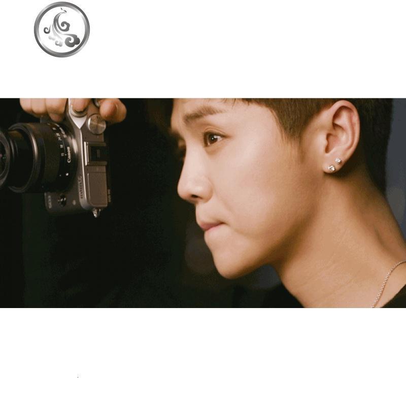 s925纯银锆石耳钉女欧美气质简约男单只迷你小巧六爪仿钻石耳环_233 直径5mm银色一对