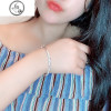 满天星手镯女纯银网红实心999足银镯子银饰品首饰生日送妈妈 满天星手镯一个25克+玫瑰礼盒