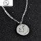 定做925银拉丝哑光圆牌吊坠女DIY刻照片字母名字星座情侣项链_1 定做男款拉丝黑字款（工期6天左右）