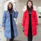 子沫雨JMOORY棉服oversize女潮中长款2019新款韩版羽绒棉袄冬季bf棉衣 蓝色 L