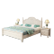 美式实木床1.8米双人主卧室床1.5m公主床白色现代简约韩式田园床_10 单床【颜色下单备注】1800mm*2000mm框架结构