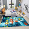 公主儿童房地毯早教幼儿园宝宝爬行垫卧室客厅加厚床边可定制_207 100×180厘米送门垫 欢乐海豚（机织）