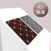 厨房地垫可擦防滑免洗防油吸水家用浴室脚垫垫子卧室地毯_747 50*80 小菱形红色