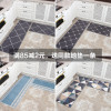 厨房地垫可擦防滑免洗防油吸水家用浴室脚垫垫子卧室地毯_747 50*120 清雅蓝
