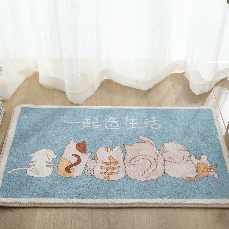 地垫垫吸水卫生间地垫防滑浴室口脚垫地毯卧室进_178_514_621_361 60×90厘米 蛋糕绒一起造生活