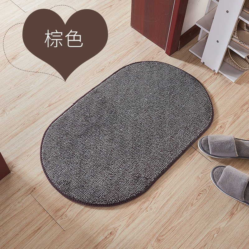 垫子垫地家用卫生间口地垫垫进ins风地毯吸水脚垫浴室防滑 40×60CM 棕色