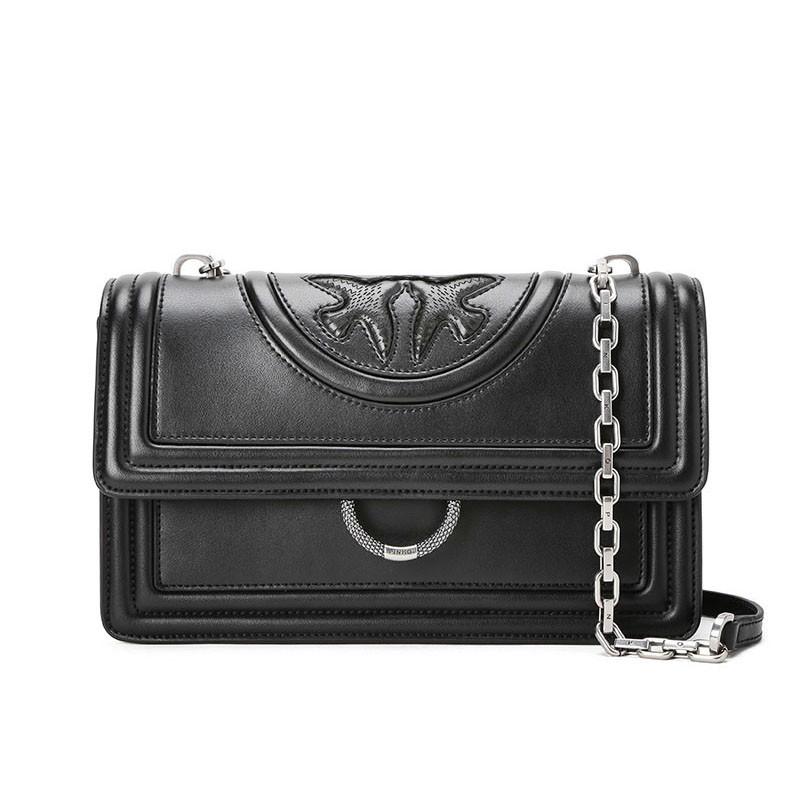 Pinko/品高 LOVE SIMPLY 12 单肩包 1P21JX 黑色