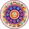 现代简约圆形地毯儿童衣帽间客厅卧室床边转椅机洗电脑椅地垫_538_505 直径80厘米圆 晚安星星
