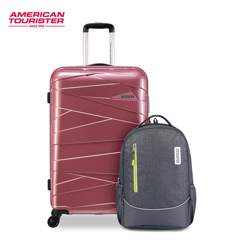 美旅(AMERICAN TOURISTER)拉杆箱DX2 24寸拉杆箱+背包 玫瑰金