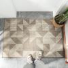 入户地垫进防滑垫家用口地毯入脚垫玄关耐磨防滑客厅垫_8 50x80cm 魔力几何-棕