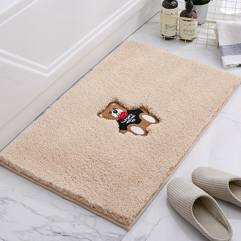 卫生间地垫吸水防滑垫进垫子家用脚垫定制浴室口加厚地毯_3 60*90cm【柔软舒适，快速吸水】 无标红色
