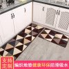 厨房地垫防滑防油家用长条脚垫耐脏地板垫子吸水吸油防水厨房地毯_4 50*220cm 几何咖