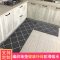 厨房地垫防滑防油家用长条脚垫耐脏地板垫子吸水吸油防水厨房地毯_4 50*100cm 网格灰