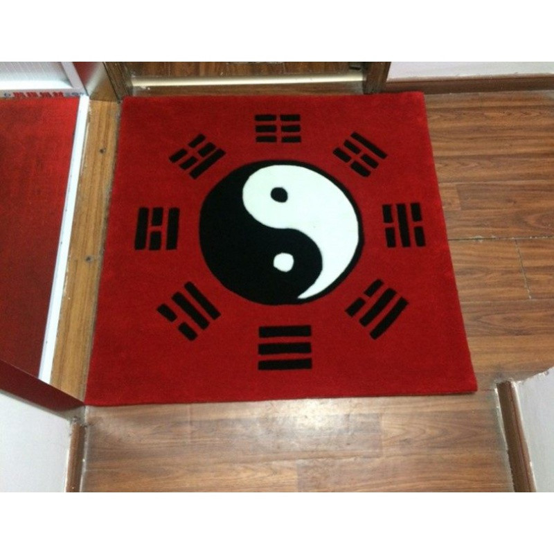 道教先天后天阳太图五行七星八卦地毯佛教寺庙修行打坐地毯_1 2M×2M正方 红色