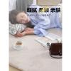 仿兔毛圆形地毯长毛绒卧室床边现代简约ins房间北欧少女网红地毯_2_307 120CM圆 紫灰色（加厚款）