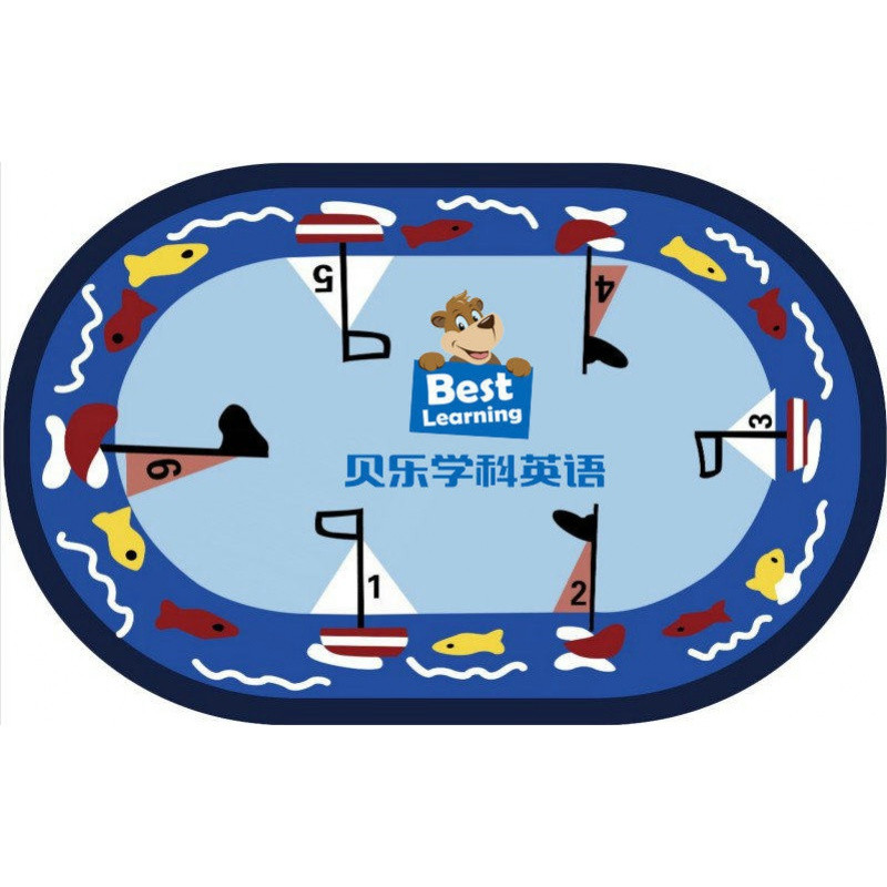 幼儿园地毯早教中心绘本馆LOGO定制阅读角儿童房游戏满铺_164 1米直径 椭圆形帆船
