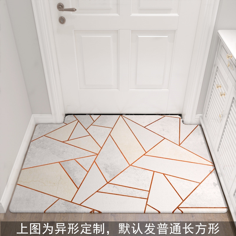 简约入户地垫家用脚垫进厅地毯垫口防滑垫定制家用垫子_1_309 0.6&times;0.9米（支持裁剪，可定制） 藕色北欧-81
