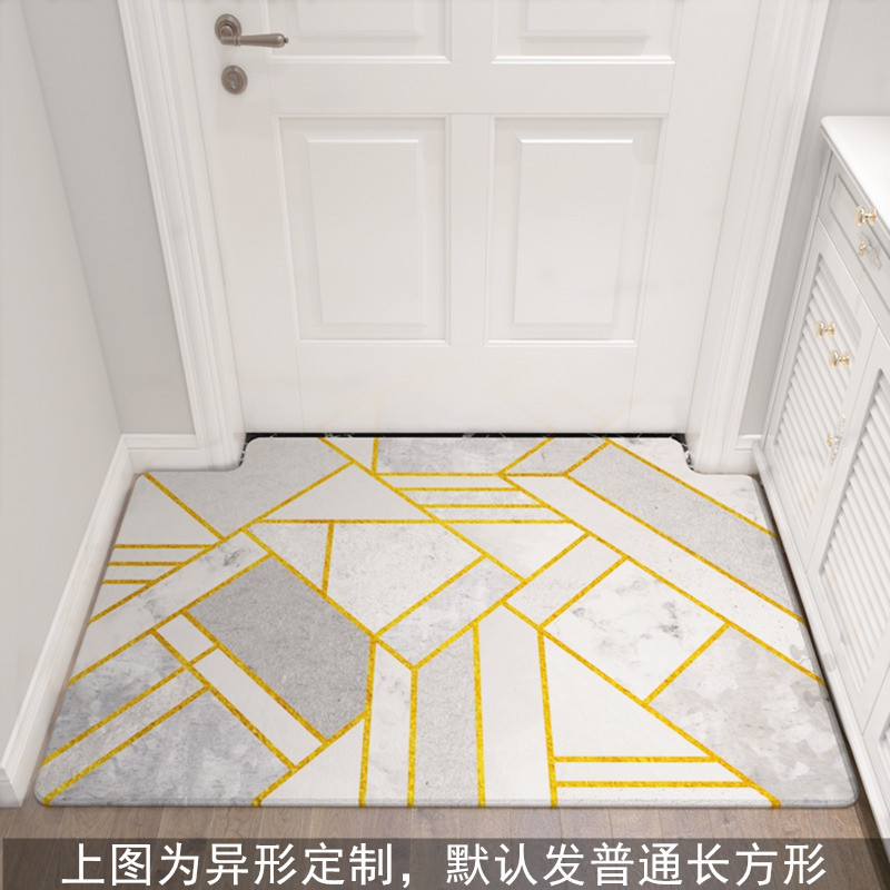 简约入户地垫家用脚垫进厅地毯垫口防滑垫定制家用垫子_1_309 0.5&times;0.8米（支持裁剪，可定制） 透明北欧-87
