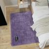 地毯卧室床边毯床下毛绒垫子地垫家用脚垫卫生间浴室吸水垫_533_810 0.6×0.9米（加厚防滑吸水款） 超柔-灰紫