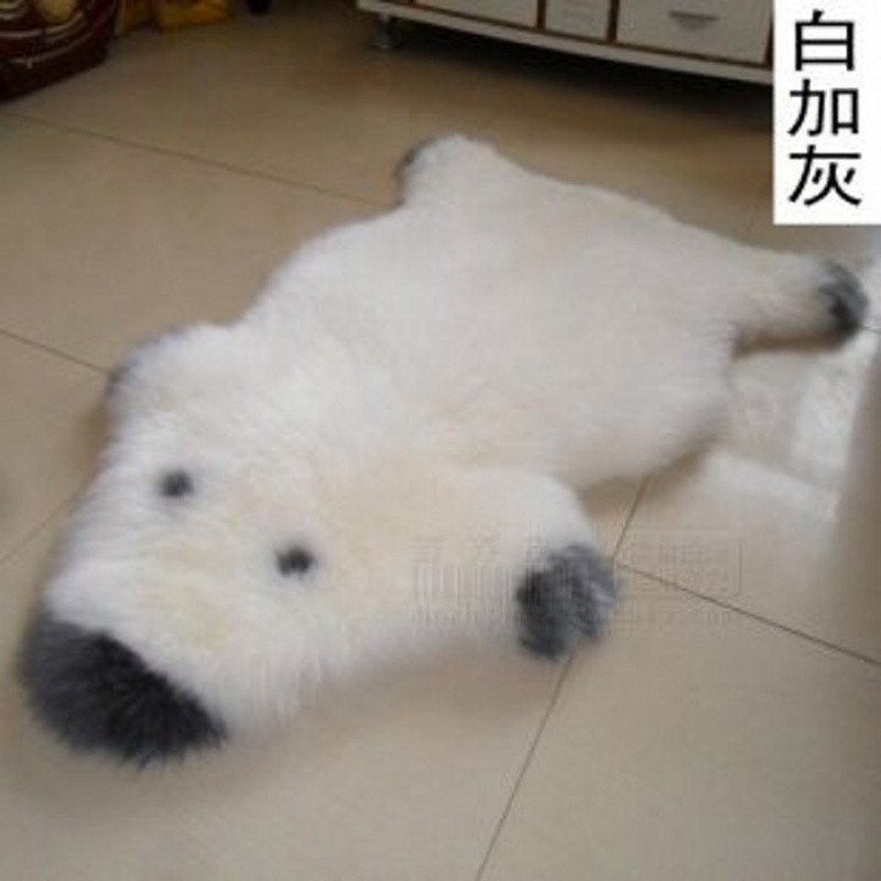 澳洲羊毛地毯纯羊毛毯羊毛沙发垫皮毛一体整张羊皮欧式飘窗羊毛垫_4 75*120cm 白加灰色