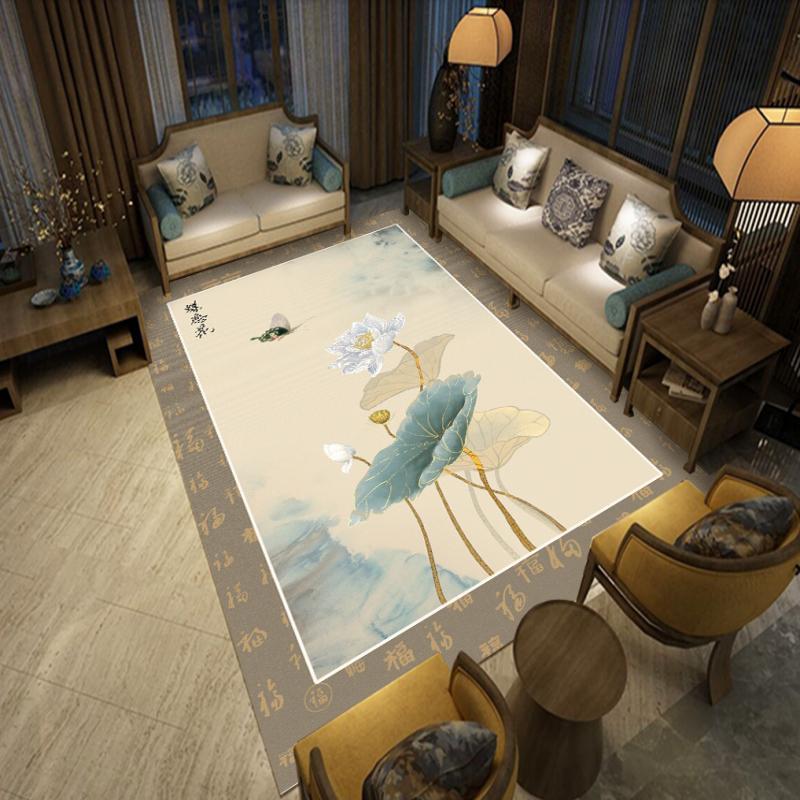 新中式客厅茶几地毯现代简约沙发长方形书房卧室满铺床边可定制_885_243 200×300厘米 蝶恋花