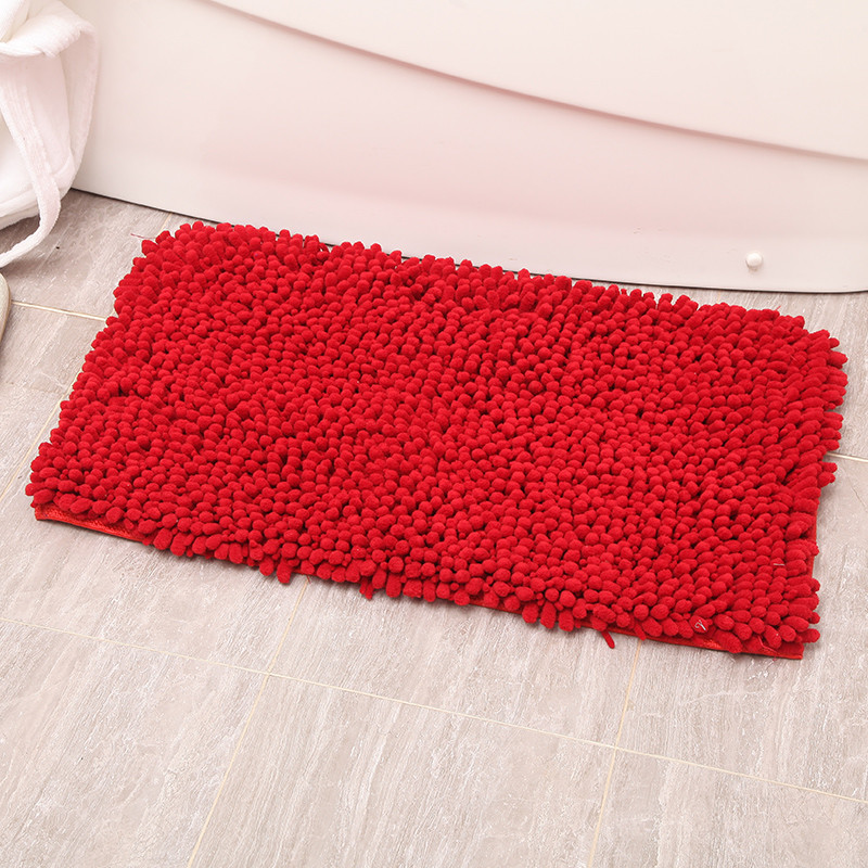 卫生间吸水地垫卫浴室防滑垫口垫子地毯卧室厨房进家用脚垫_2 50*80cm 大红
