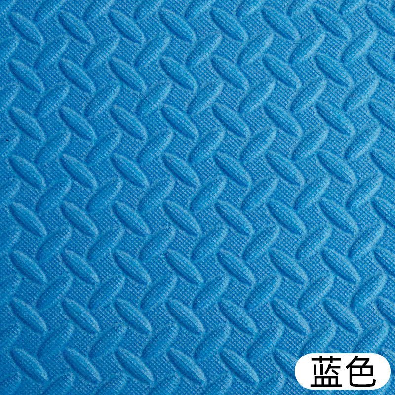 拼接地毯家用泡沫地垫拼图爬行垫可坐地垫坐垫加厚床边防摔地板垫_57 60X60X1.2cm（8片送16条边） 蓝色