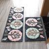田园花朵地垫垫浴室吸水地垫卧室床边地毯阳台厨房移长条地垫_1_778 45*180cm的两片 白色白底小树成套拍