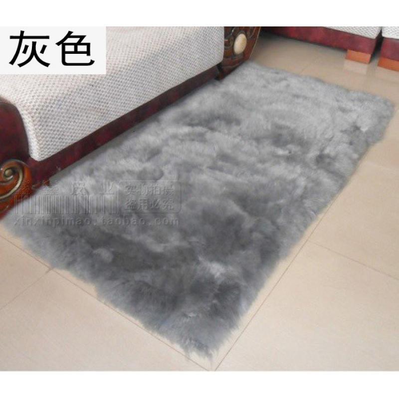 纯羊毛地毯客厅卧室羊毛沙发垫坐垫椅垫飘窗垫床边毯毛毯定做_345_246 整皮裁剪70*150cm 灰色