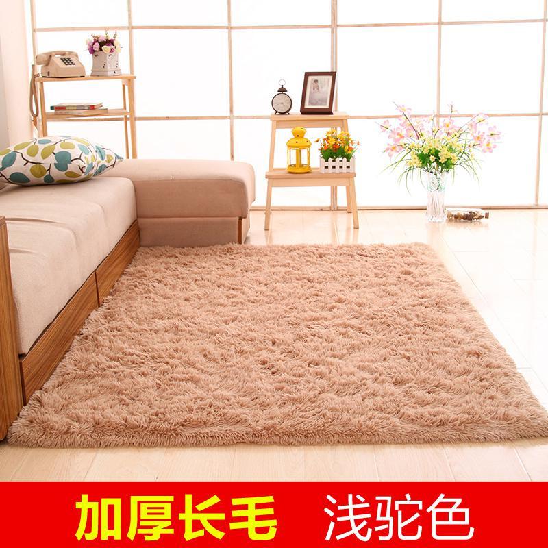 北欧地毯简约现代卧室满铺客厅茶几沙发榻榻米床边地垫可定制_227_673 0.5x1.6米亏本特价 浅驼长绒