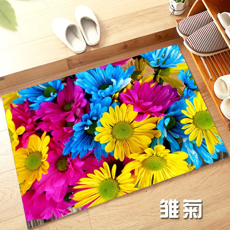 VIERUODIS地垫垫进入户口家用客厅厅卧室地毯脚垫爬爬垫吸水防滑垫_1 雏菊40*60厘米（小门垫）