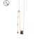 韩版玫瑰金色弹簧钛钢项链男女短款陶瓷吊坠小红人款锁骨链不色 钛钢鹿角投影项链链长40.5+6.5CM